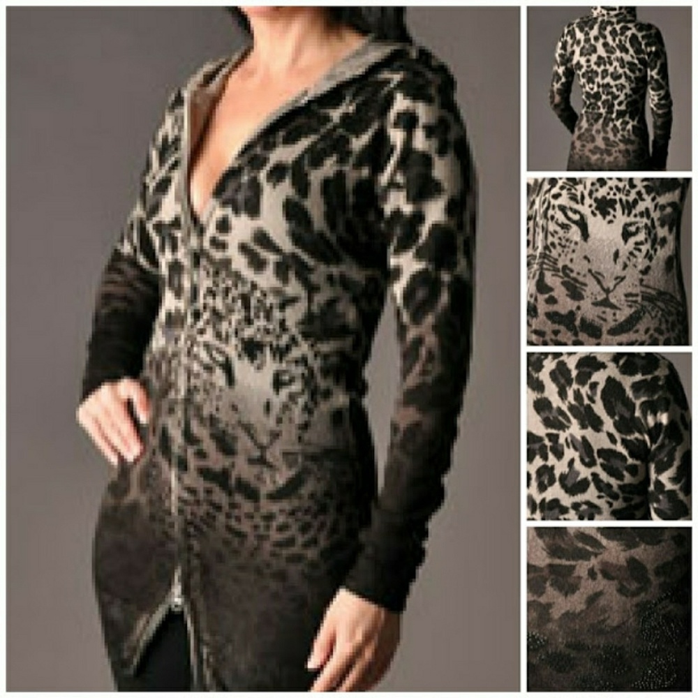 TILL THE END Long Leopard Cardigan